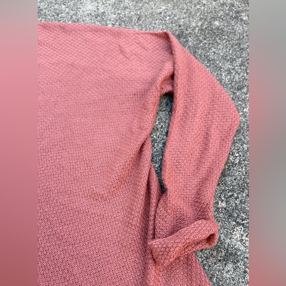 Beccel Coral Waffle Knit Open Front Cardigan - Size S/M - Picture 3 of 8